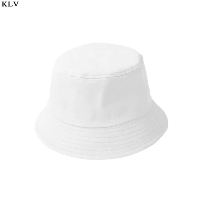 Korean Adult Kids Summer Foldable Bucket Hat Solid Color Hip Hop