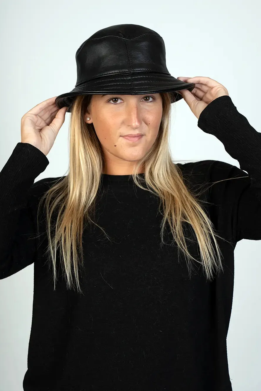 Leather Bucket Hat