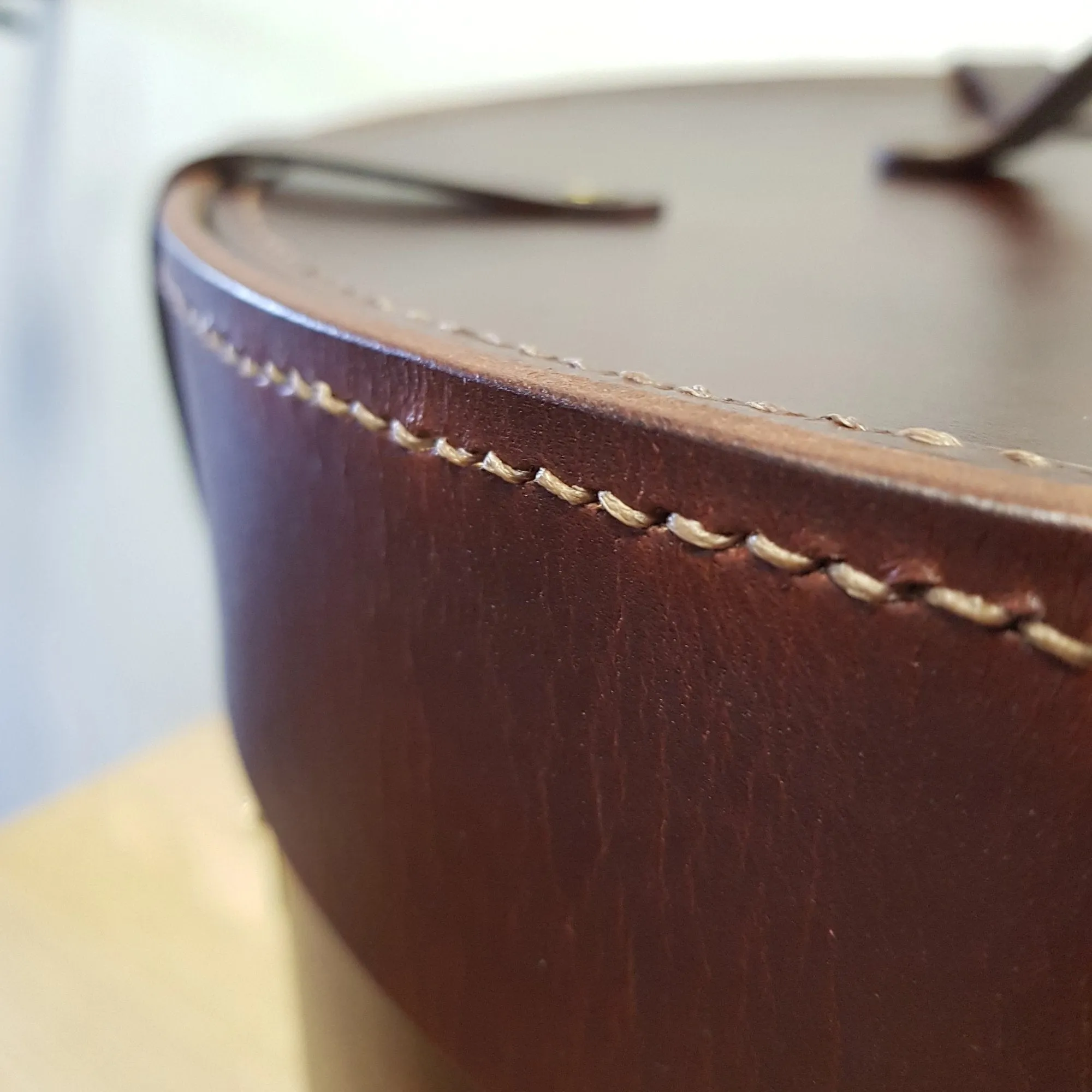 LEATHER HAT BOX / HANDMADE STORAGE BOX