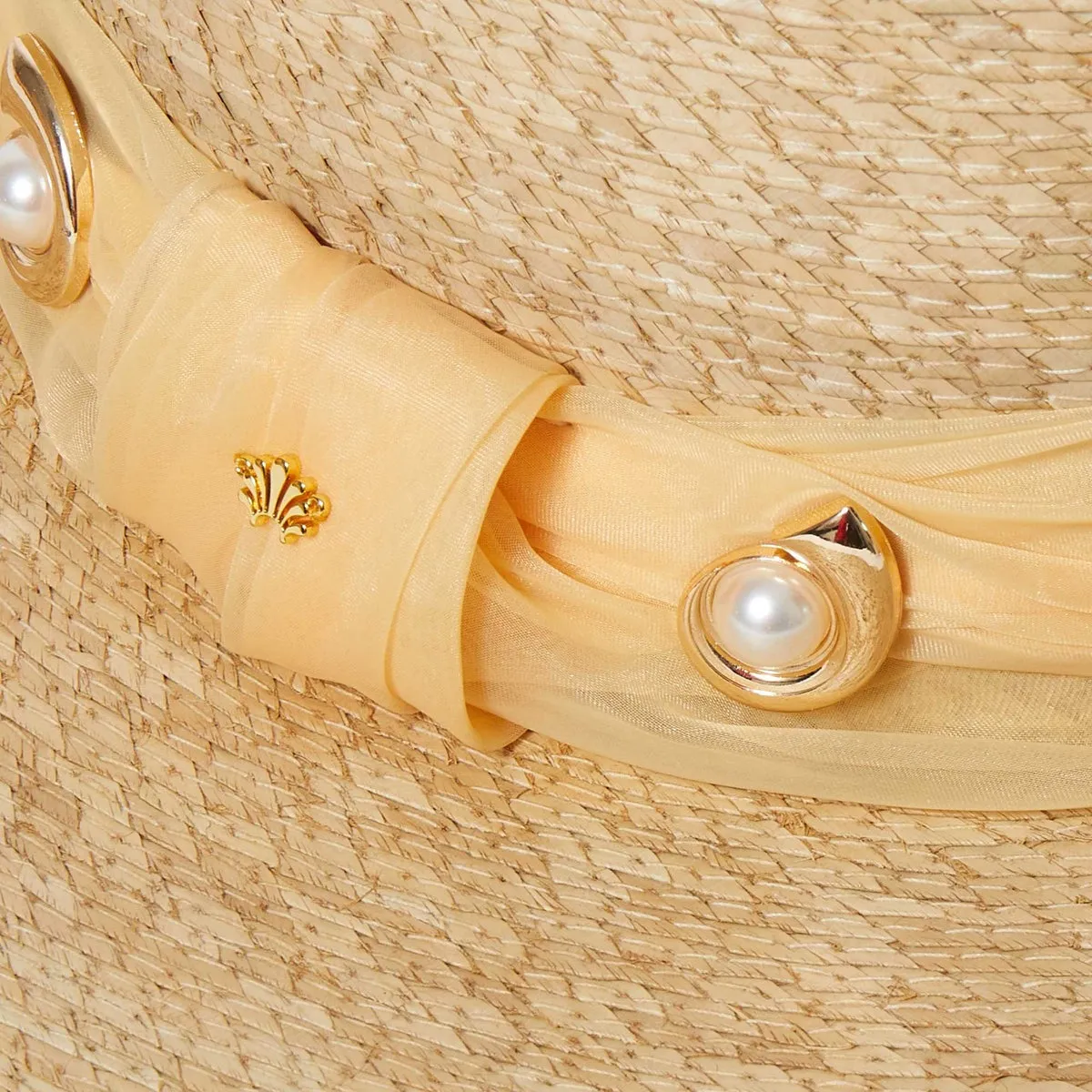 Lele Sadoughi Michelle Deco Swirl Straw Hat in Natural