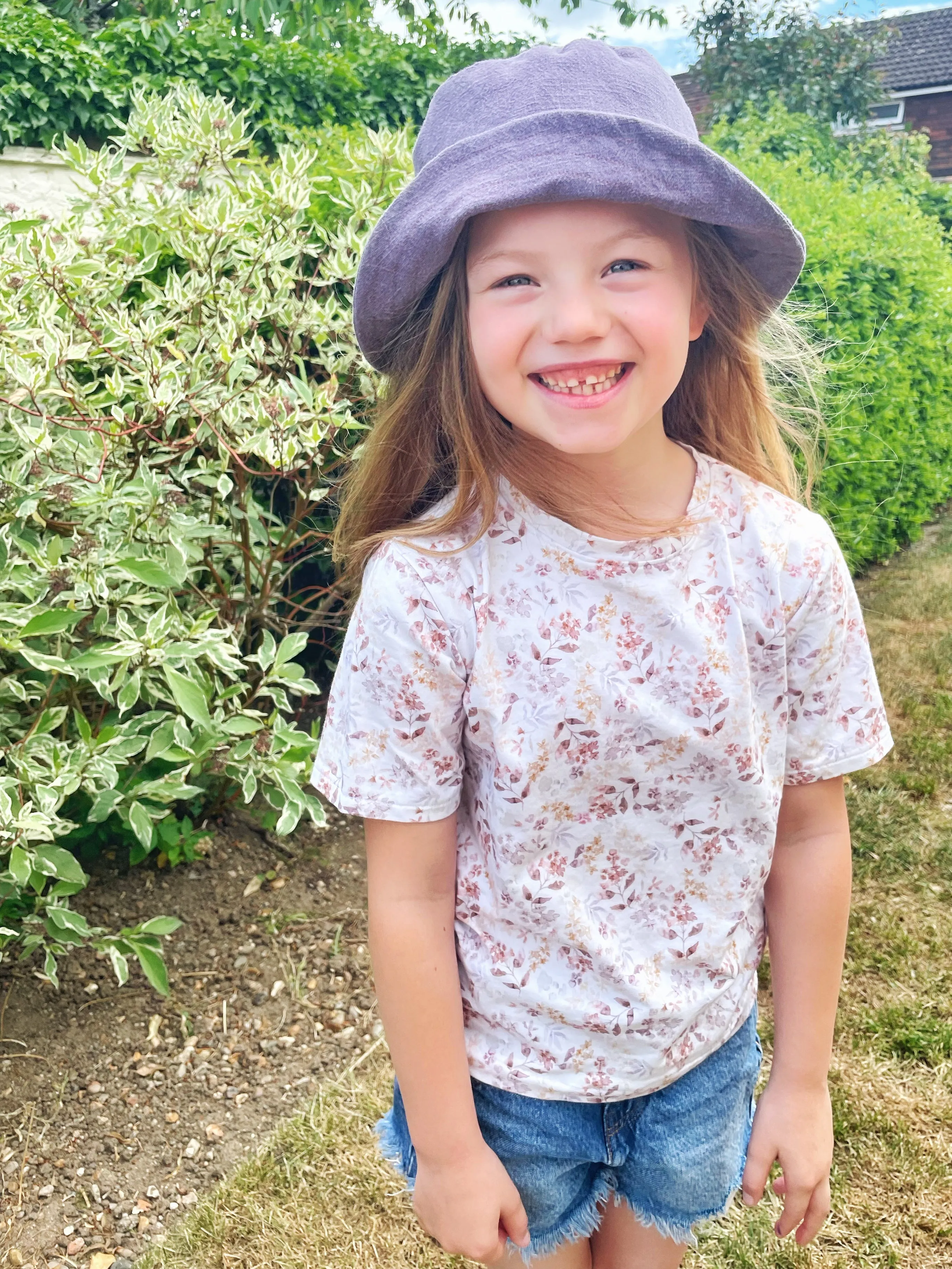 Linen Bucket Hat - Purple