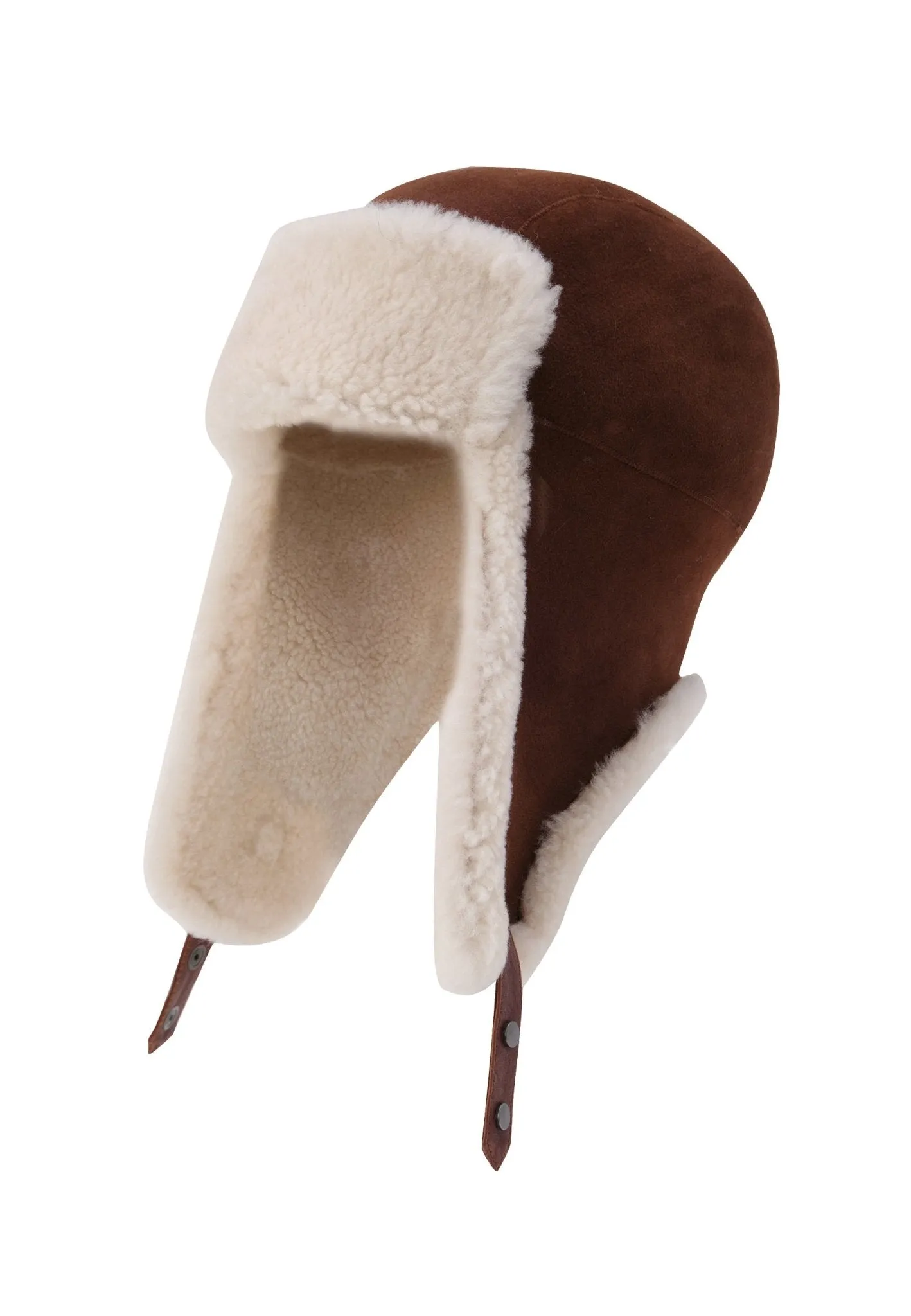 Logan Unisex Shearling Aviator Winter Hat - Whiskey