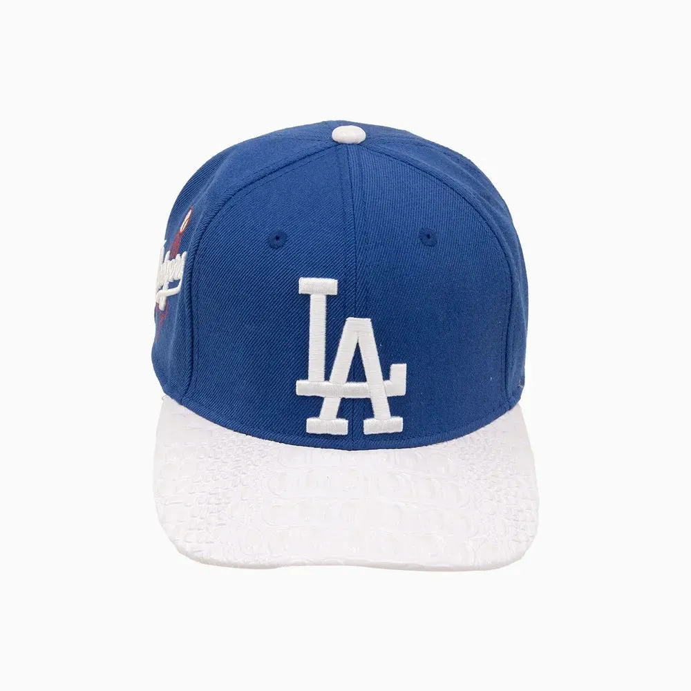 Los Angeles Dodgers MLB Hat With Leather Visor
