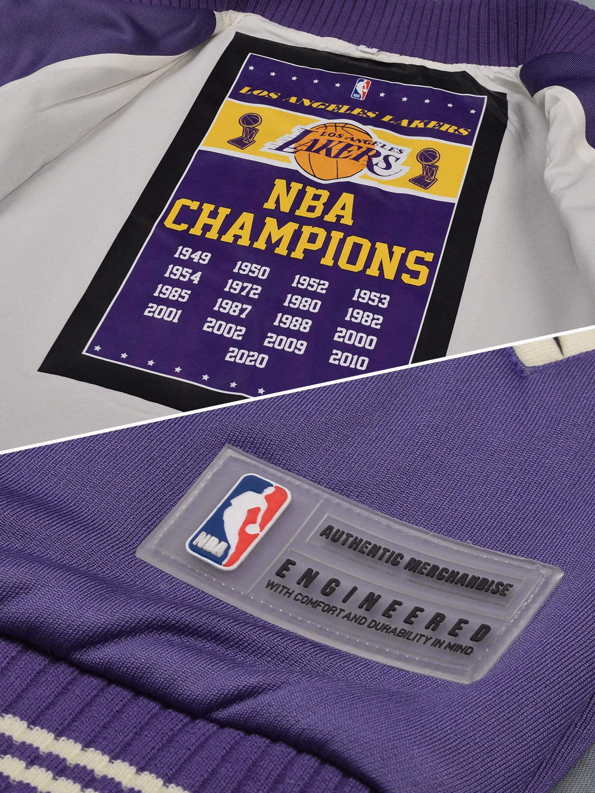 Los Angeles Lakers: Letterman Jacket - Purple