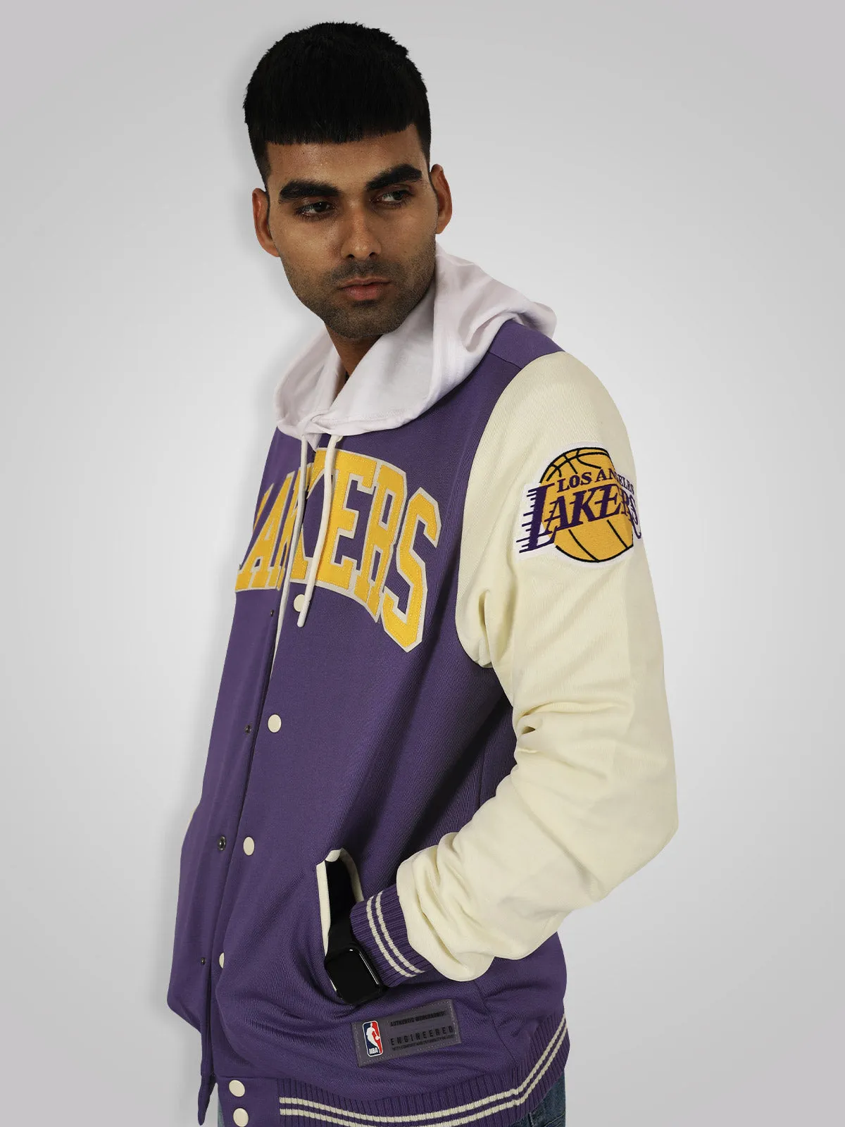 Los Angeles Lakers: Letterman Jacket - Purple