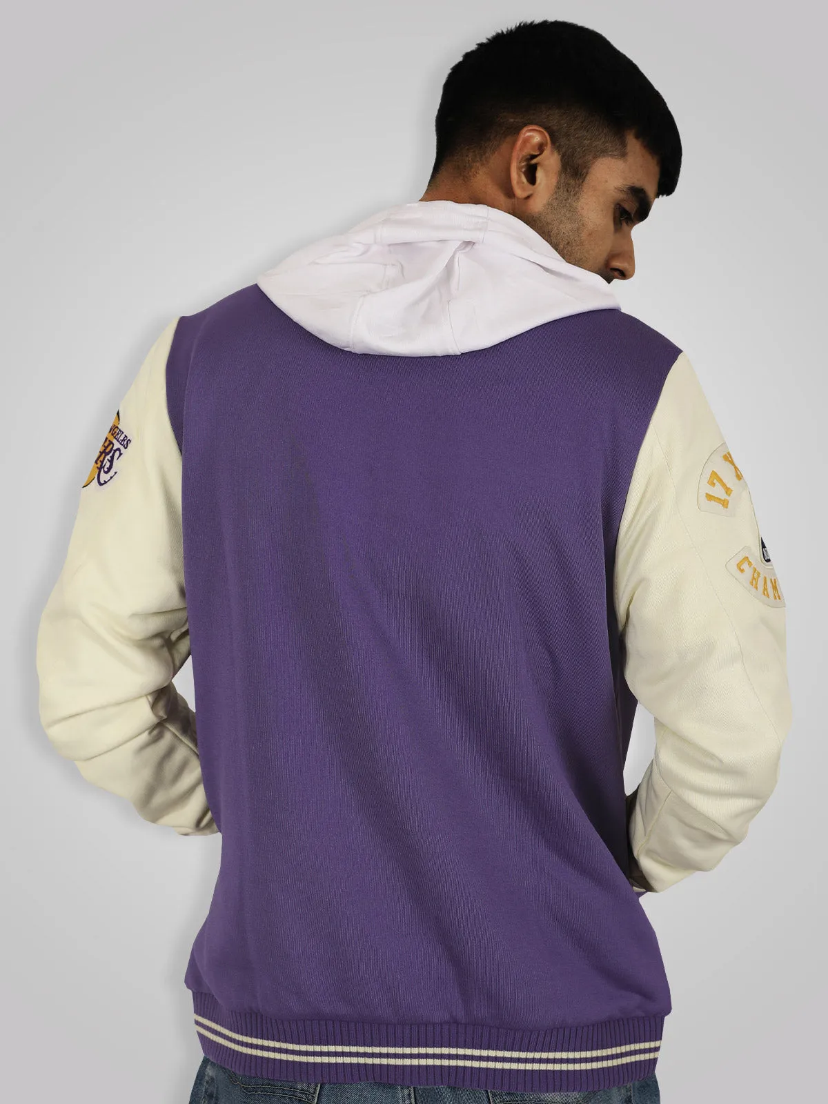 Los Angeles Lakers: Letterman Jacket - Purple