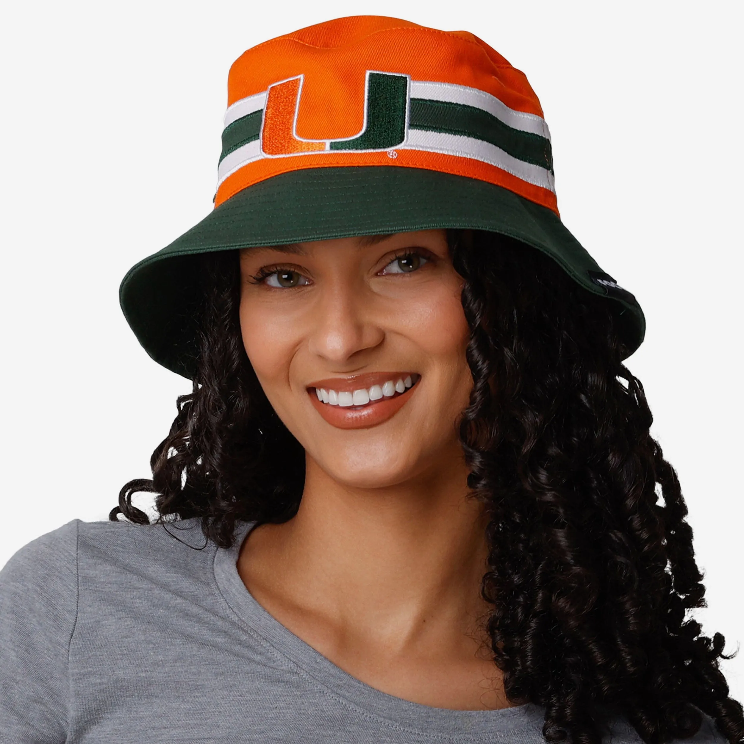 Miami Hurricanes Team Stripe Bucket Hat