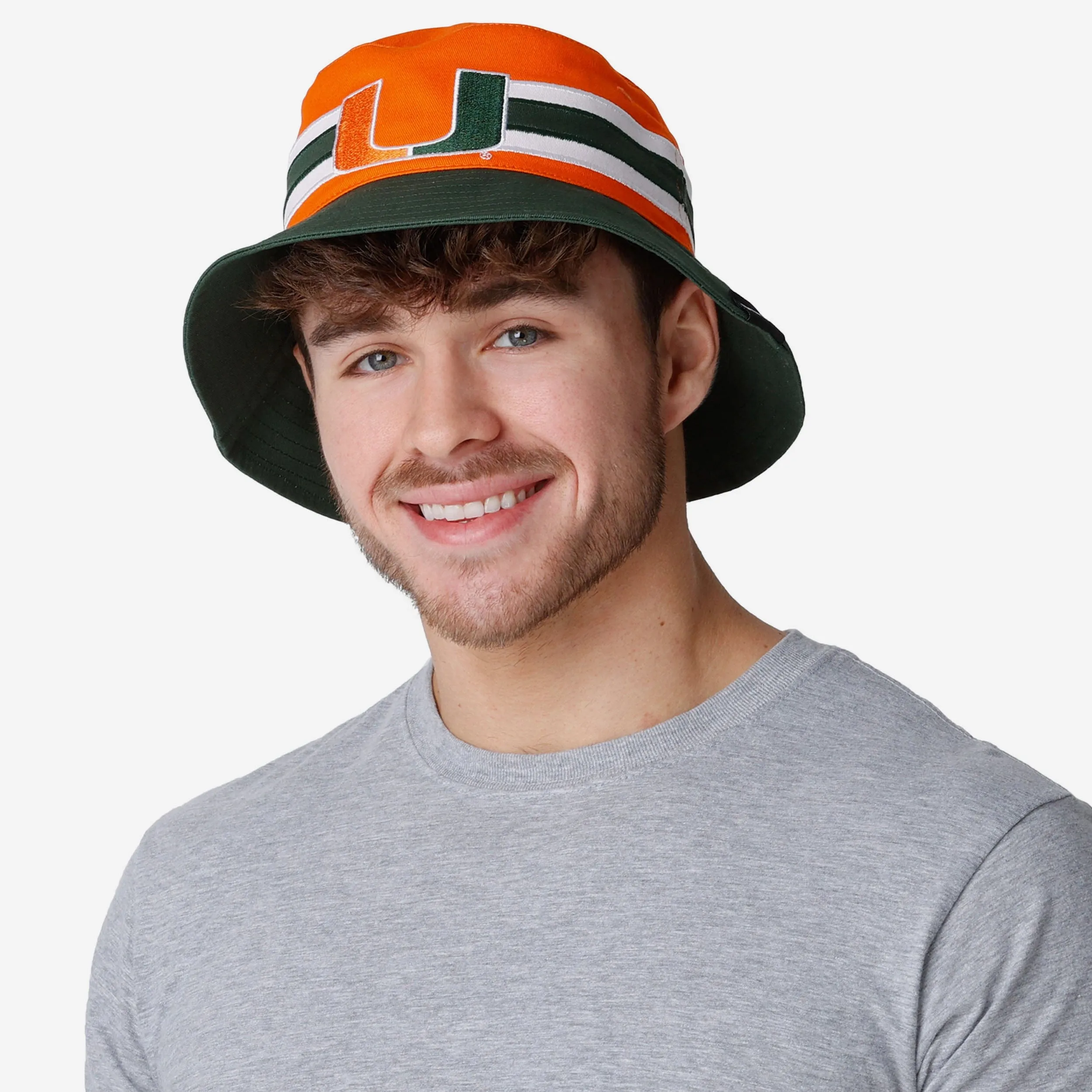 Miami Hurricanes Team Stripe Bucket Hat