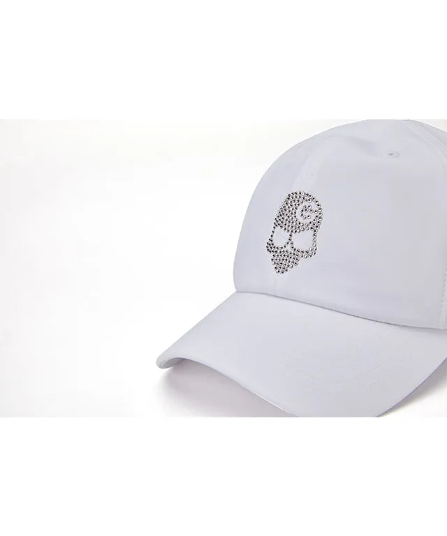 Monster G Women Swarovski Ball Cap White