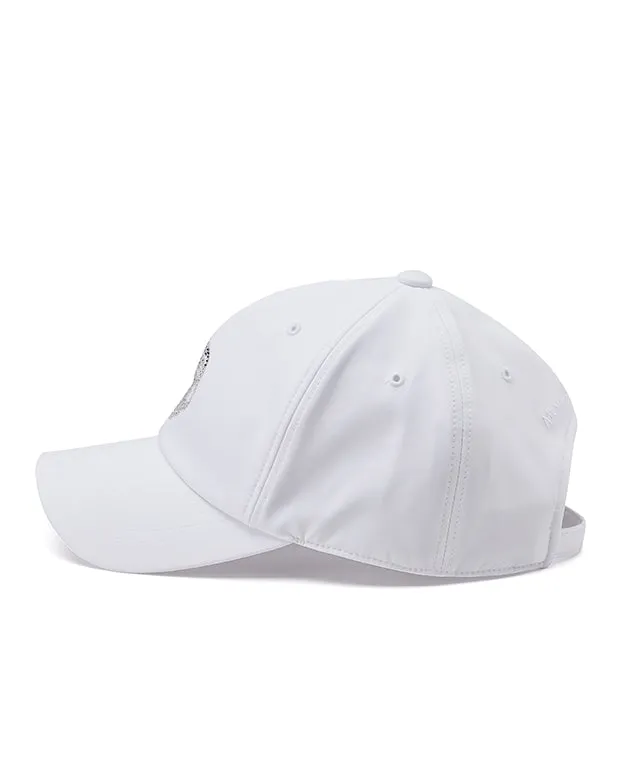 Monster G Women Swarovski Ball Cap White