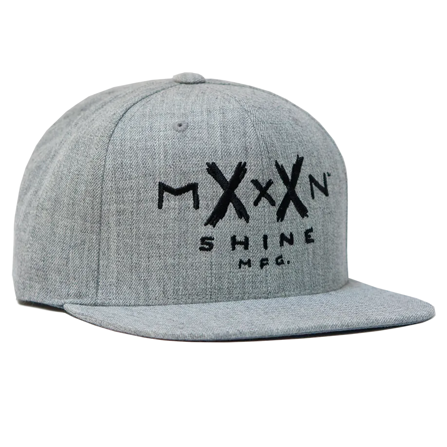 Moonshine Logo Snapback - Heather Grey