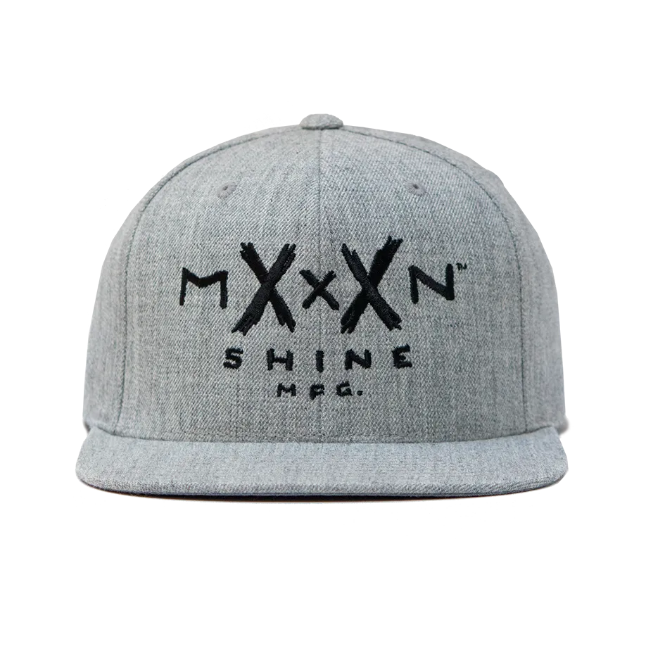 Moonshine Logo Snapback - Heather Grey