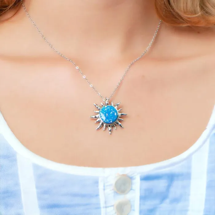Opal Sun Pendant