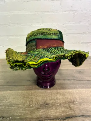 Patch Wide Brim Sun Hat