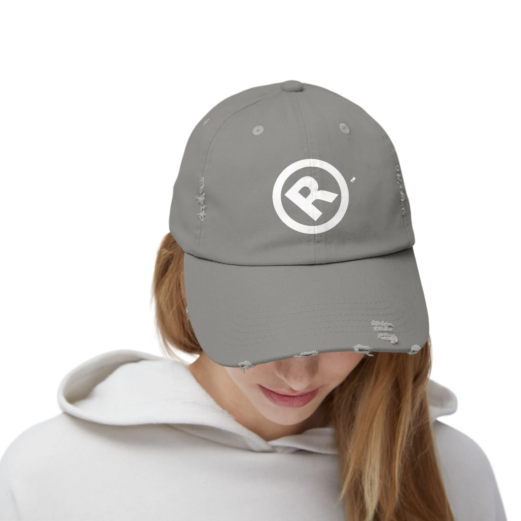 Raw Suhi "R" LOGO Distressed Dad Cap (light olive)