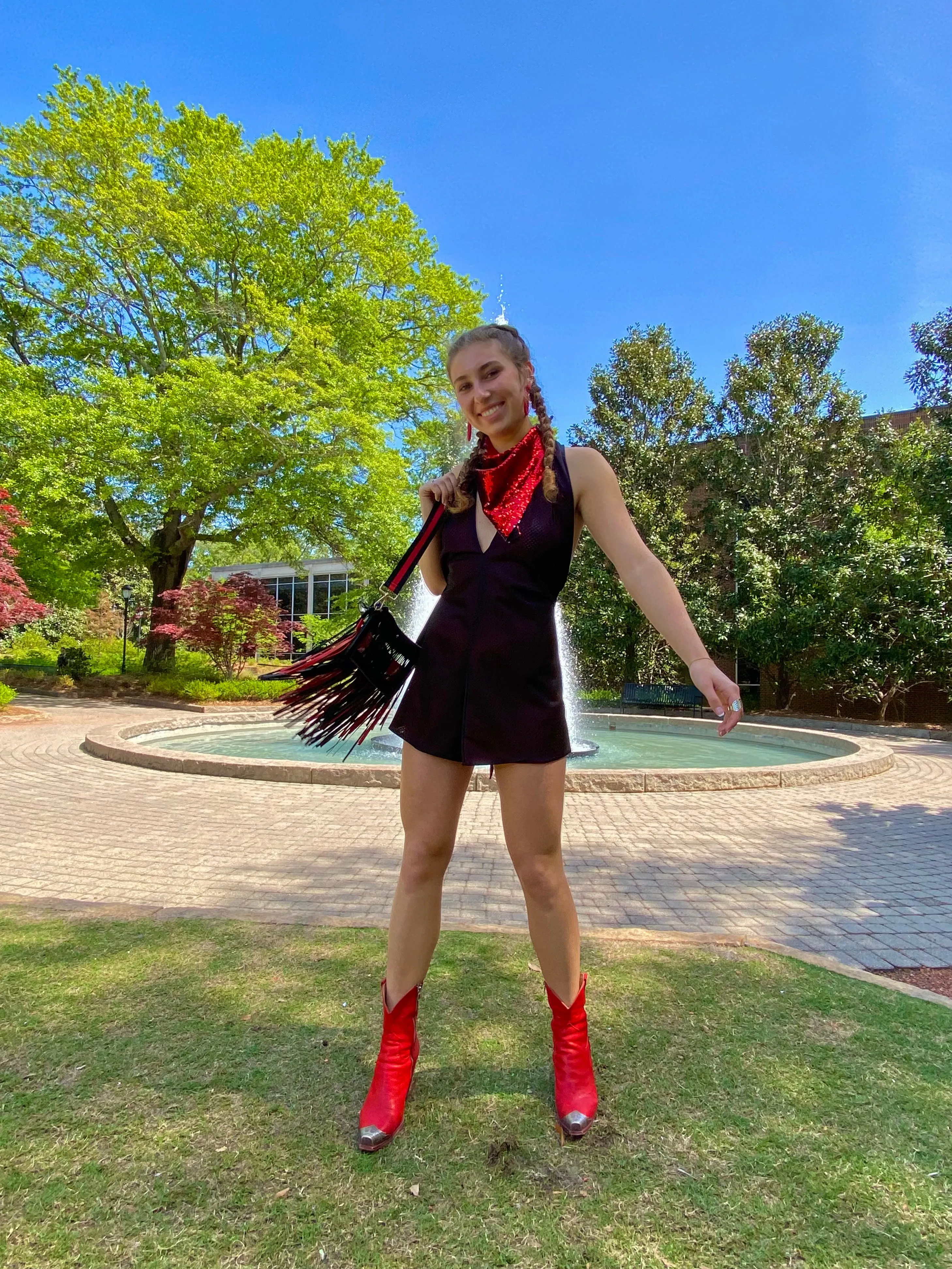 Red & Black Reversible Romper