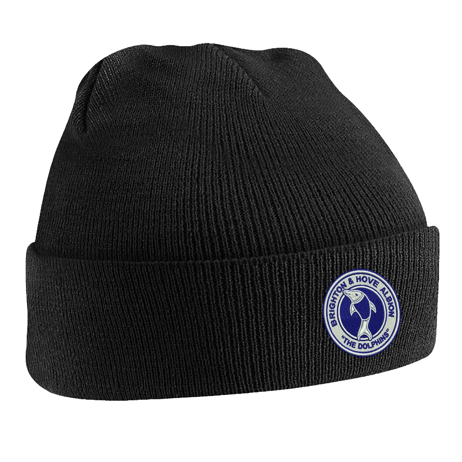 Retro Brighton 1970s Embroidered Beanie Hat