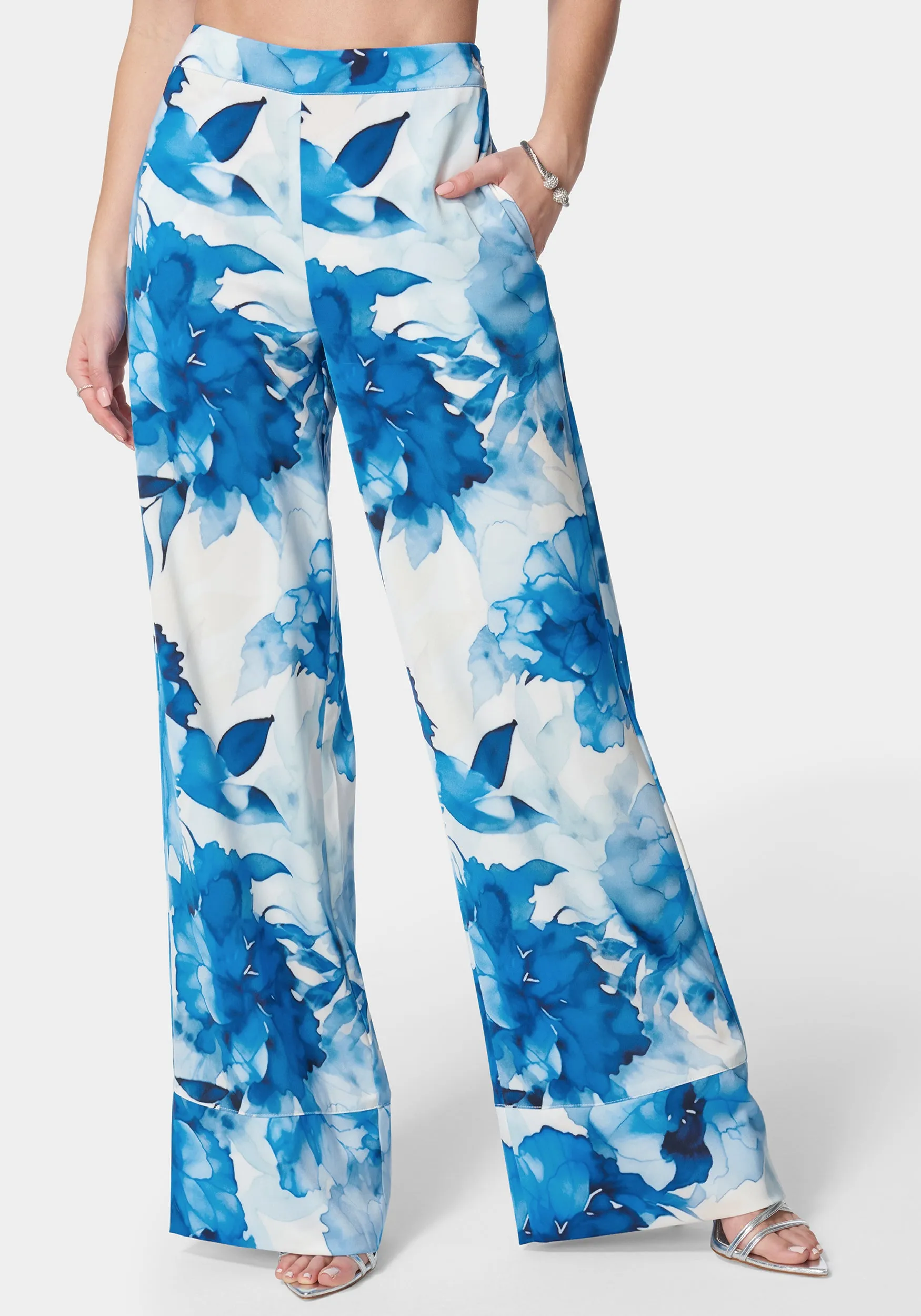 Satin High Waist Palazzo Pant