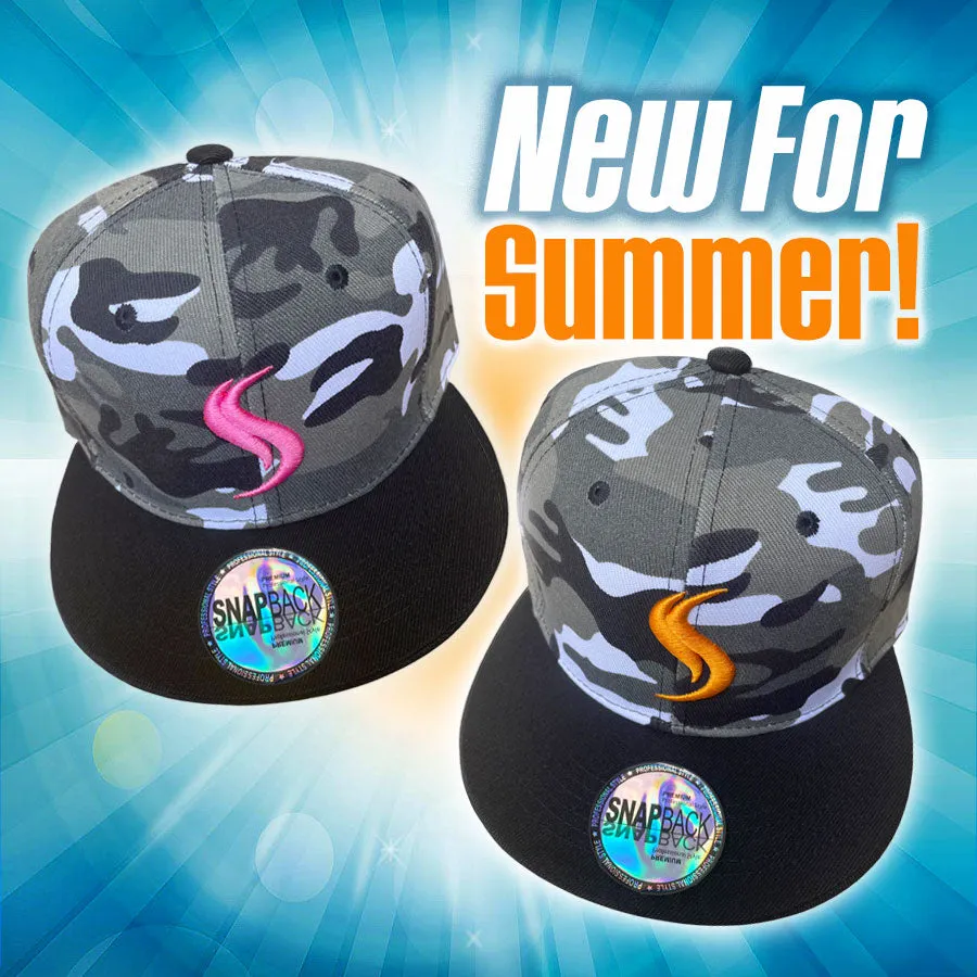 Shatterizer Camouflage Hat, PINK Logo, Black Bill, Limited Edition