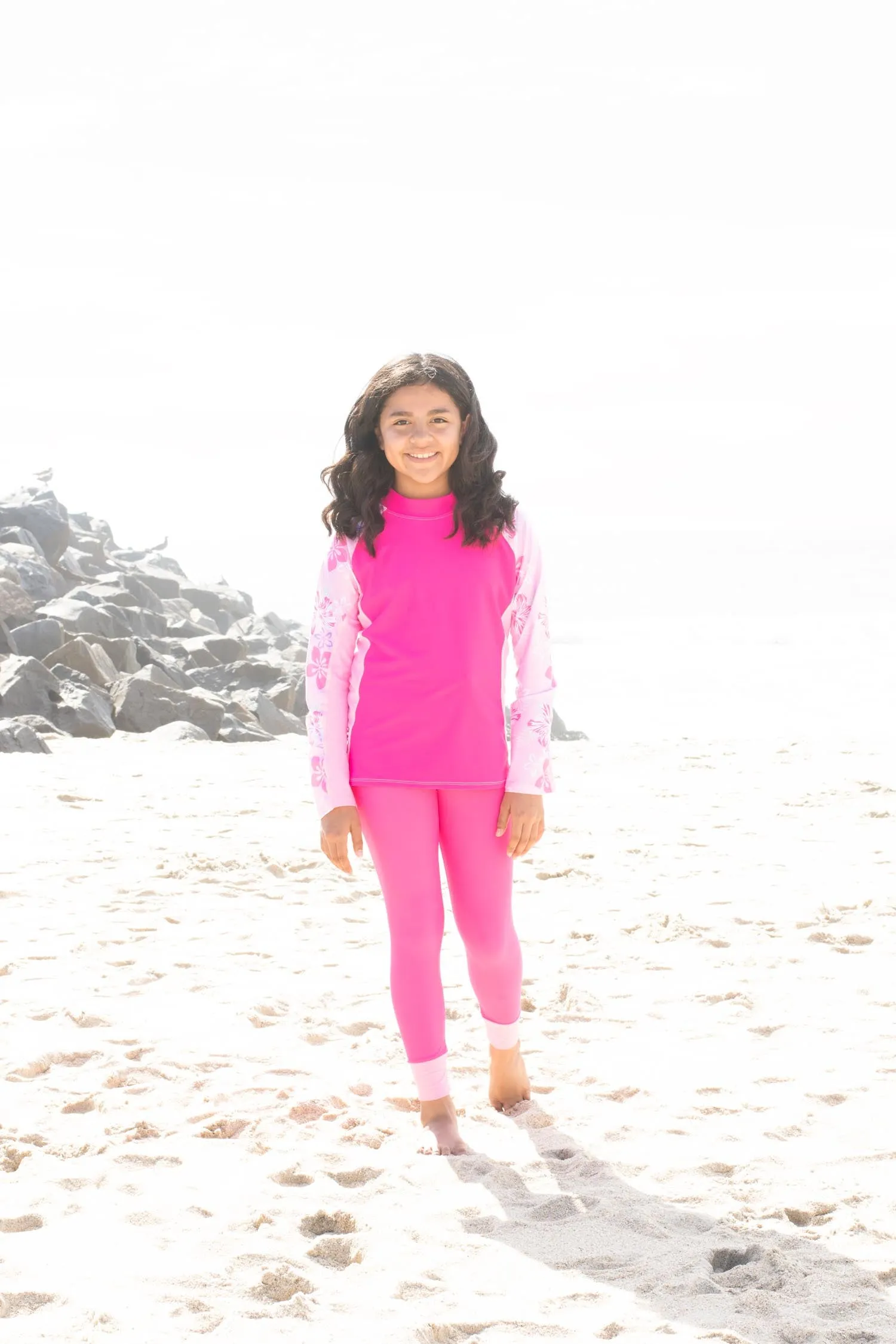 Shoreline Long Sleeve Rash Guard - Malva (MADE IN USA)