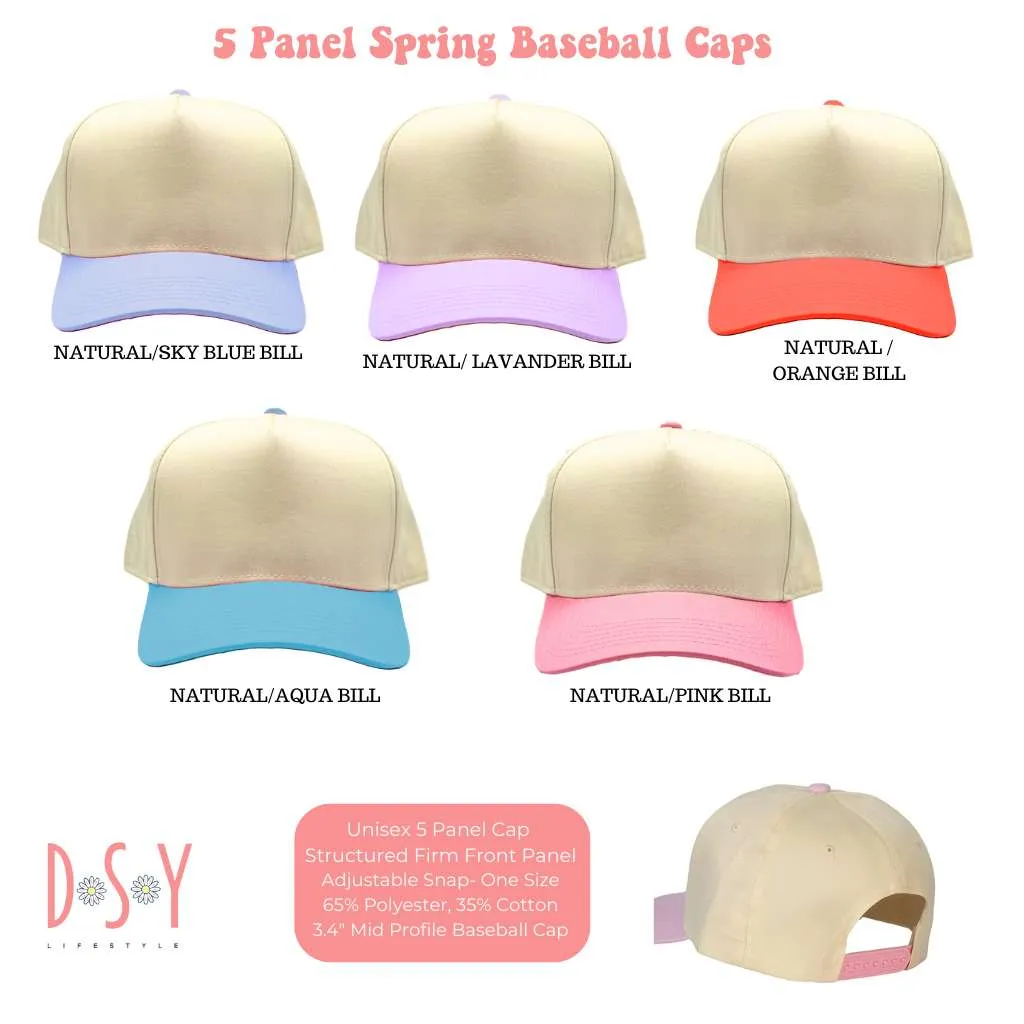 Spring 5 Panel Two Tone Baseball Hats