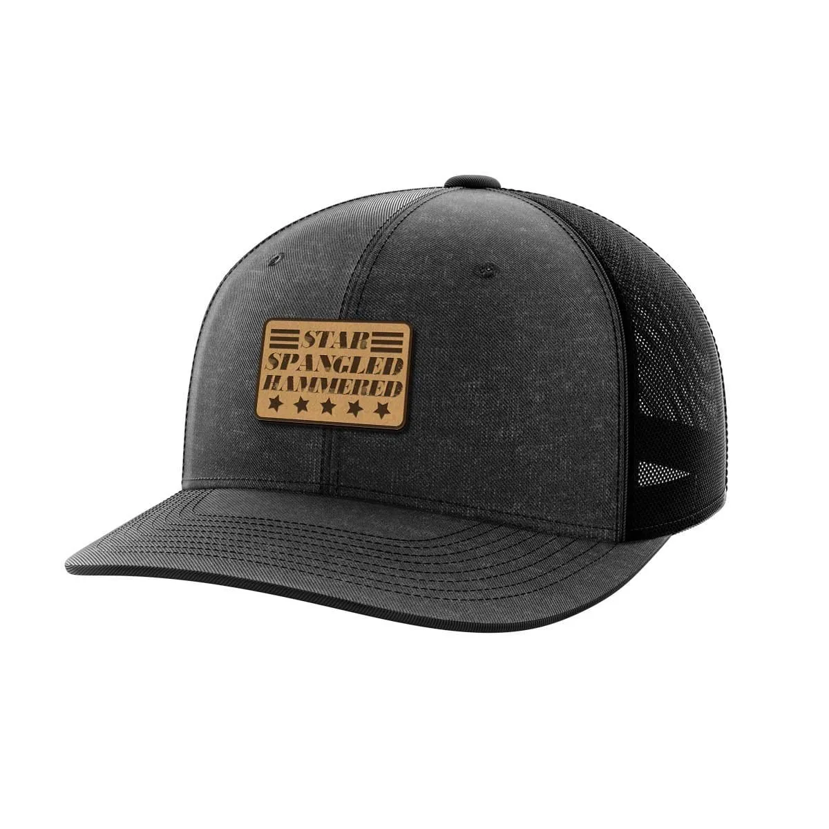Star Spangled Hammered Leather Patch Hat