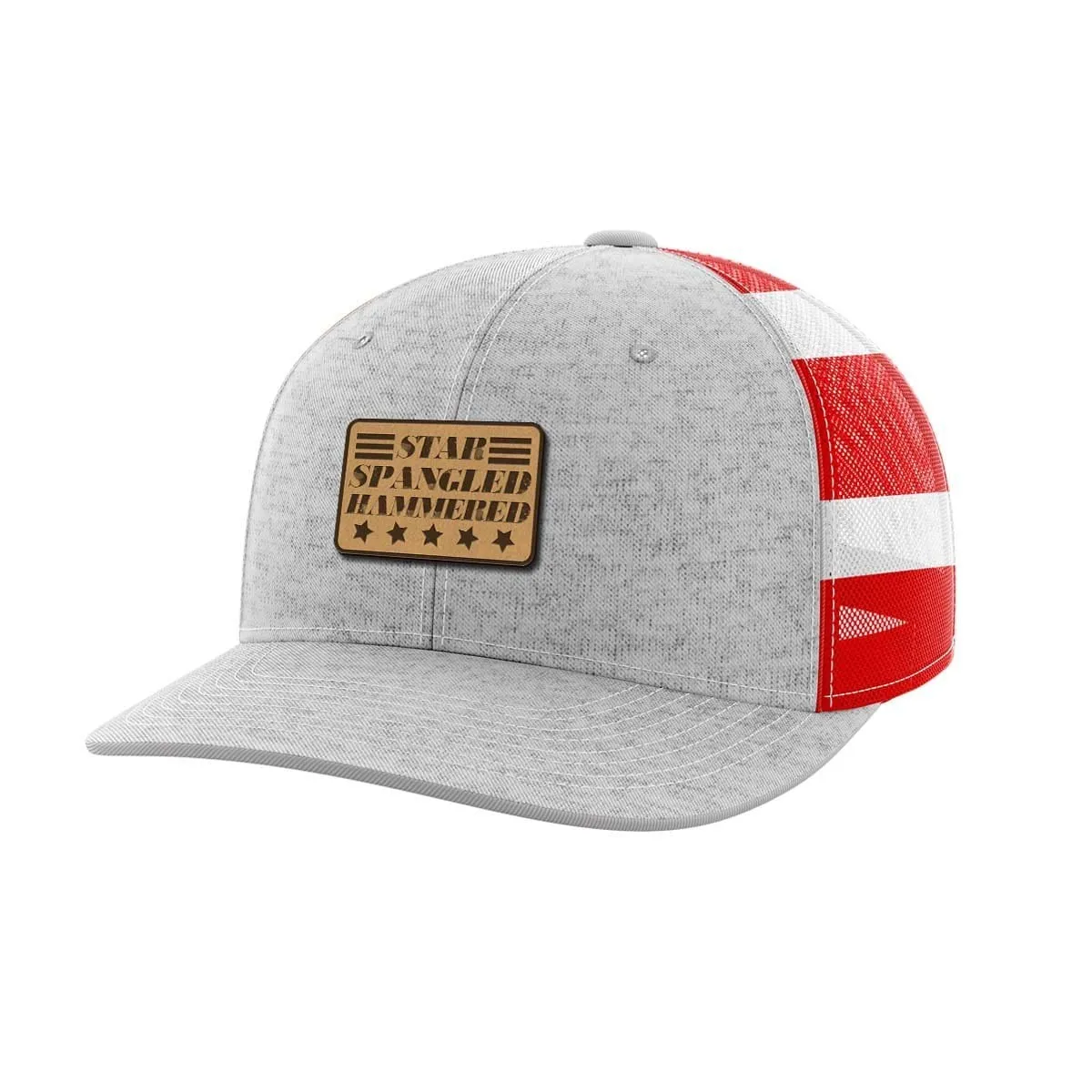 Star Spangled Hammered Leather Patch Hat