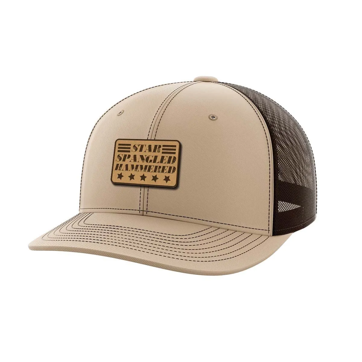 Star Spangled Hammered Leather Patch Hat