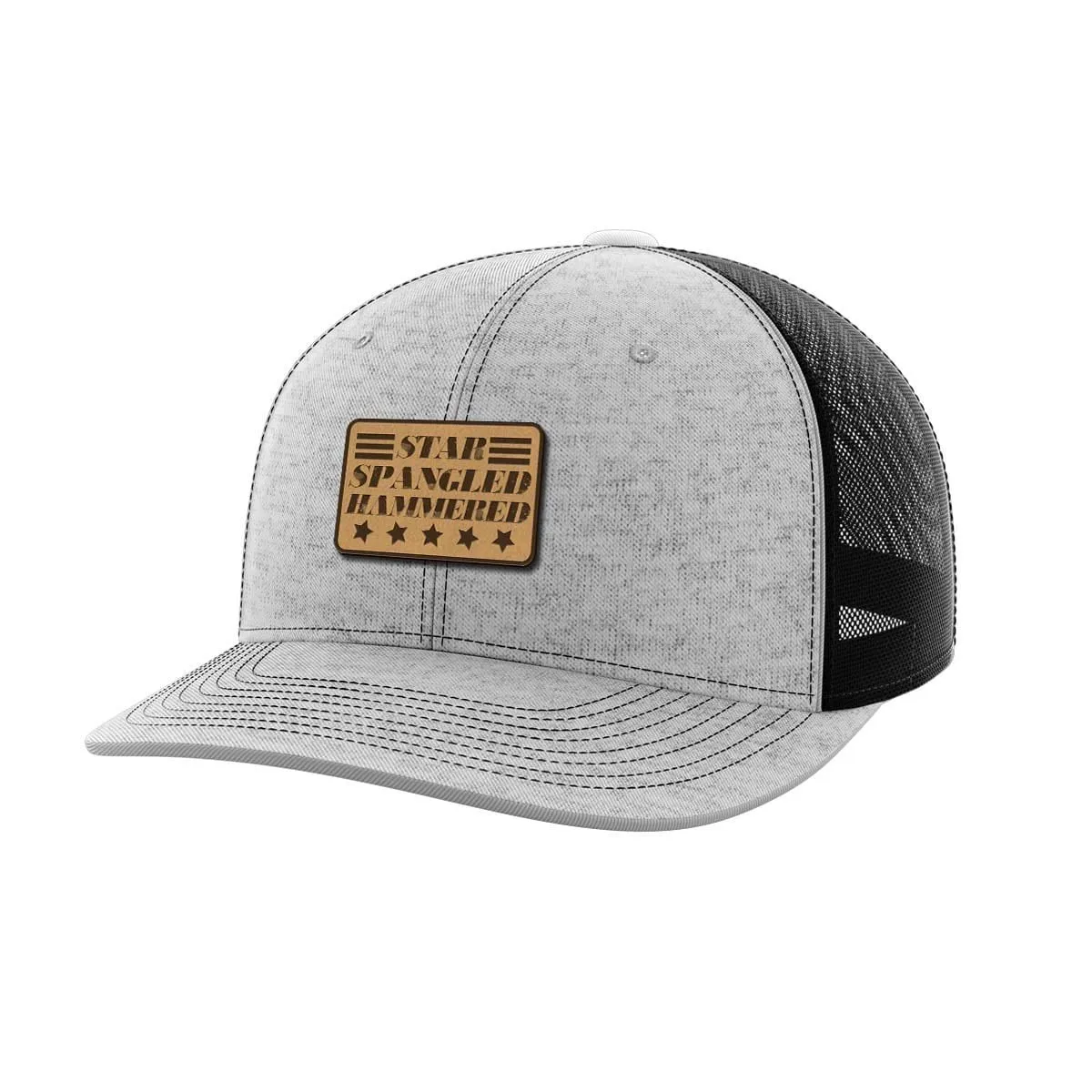 Star Spangled Hammered Leather Patch Hat