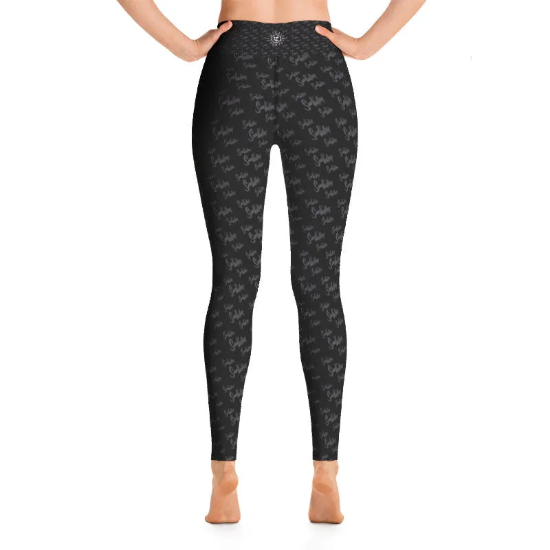 Sun Valley Logo Black Yoga Leggings