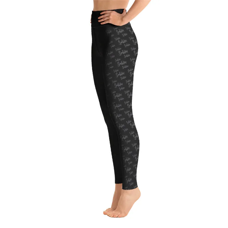 Sun Valley Logo Black Yoga Leggings
