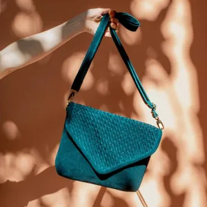 Teal Suede Woven Everyday Bag (Limited Edition)