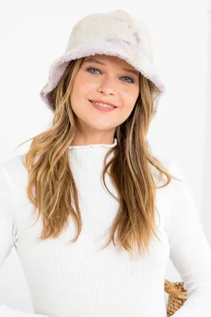 TIE DYE FUZZY FLEECE BUCKET HAT