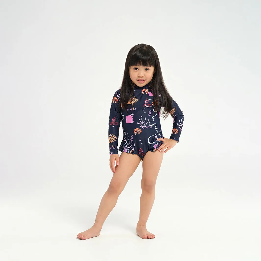Toddler Coral Reef LS Paddle Suit