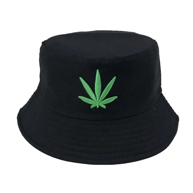 Unisex Embroidered Alien Foldable Bucket Hat Beach Sun Hat Street Headwear Fisherman Outdoor Cap Men and Woman Hat
