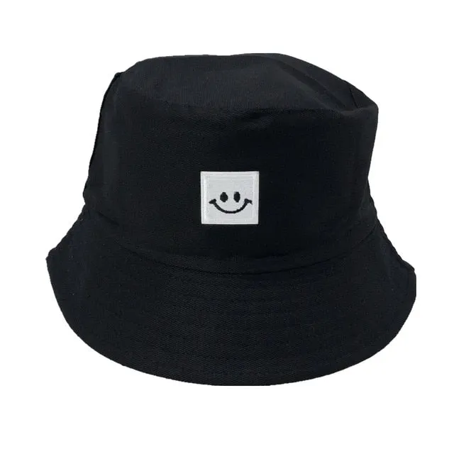 Unisex Embroidered Alien Foldable Bucket Hat Beach Sun Hat Street Headwear Fisherman Outdoor Cap Men and Woman Hat