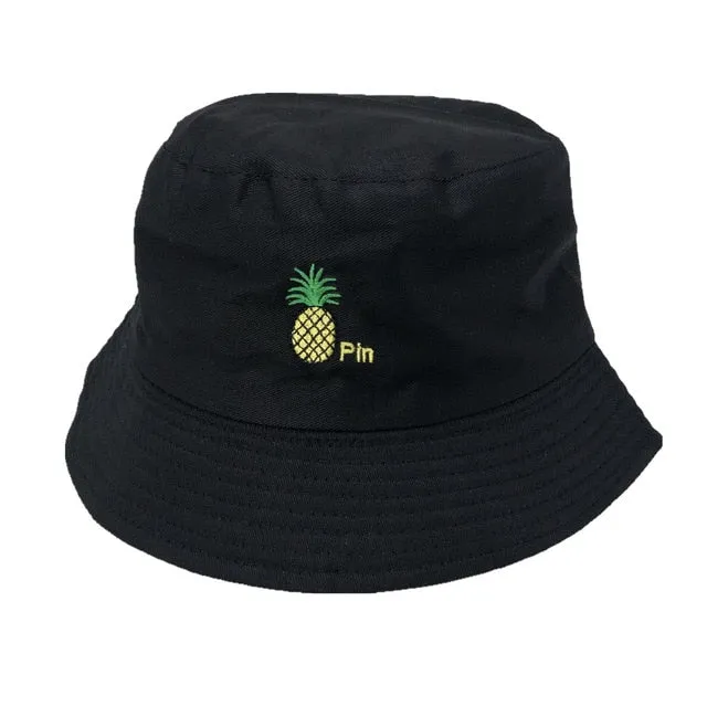 Unisex Embroidered Alien Foldable Bucket Hat Beach Sun Hat Street Headwear Fisherman Outdoor Cap Men and Woman Hat