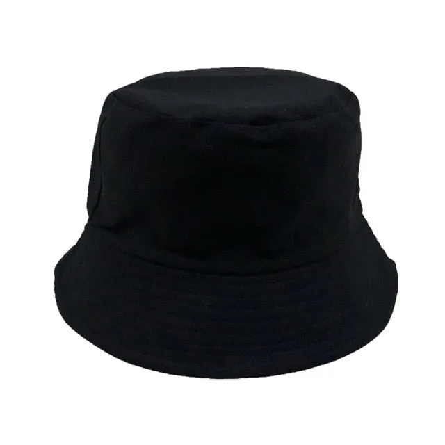 Unisex Embroidered Alien Foldable Bucket Hat Beach Sun Hat Street Headwear Fisherman Outdoor Cap Men and Woman Hat