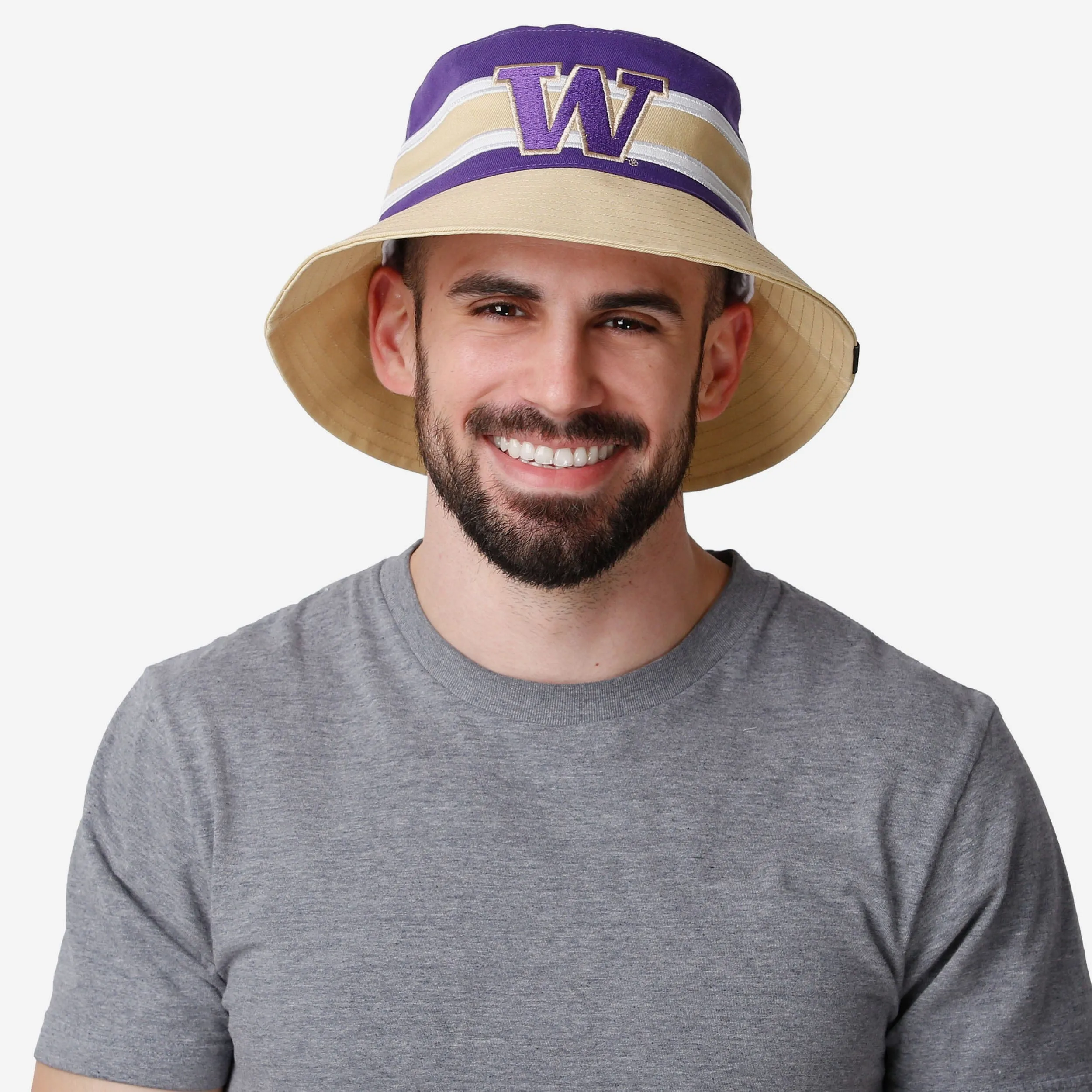 Washington Huskies Team Stripe Bucket Hat