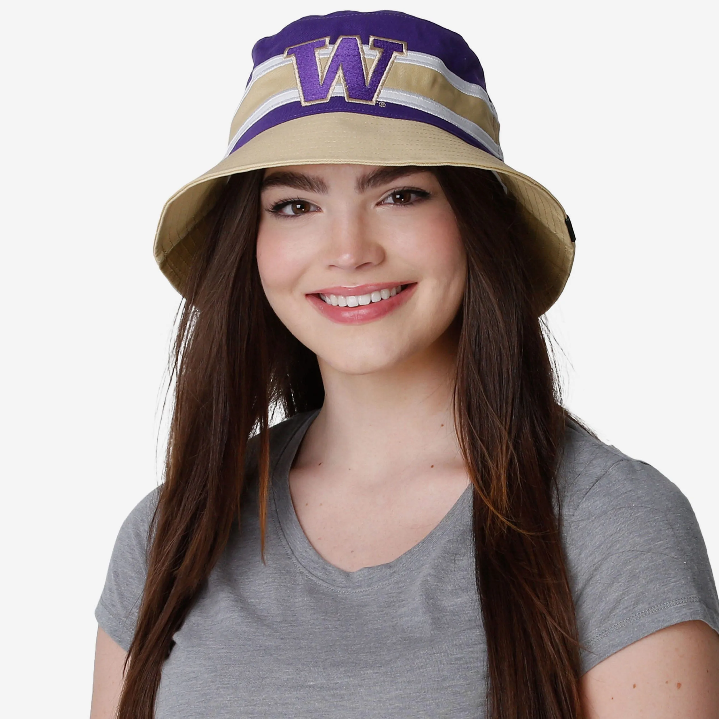 Washington Huskies Team Stripe Bucket Hat