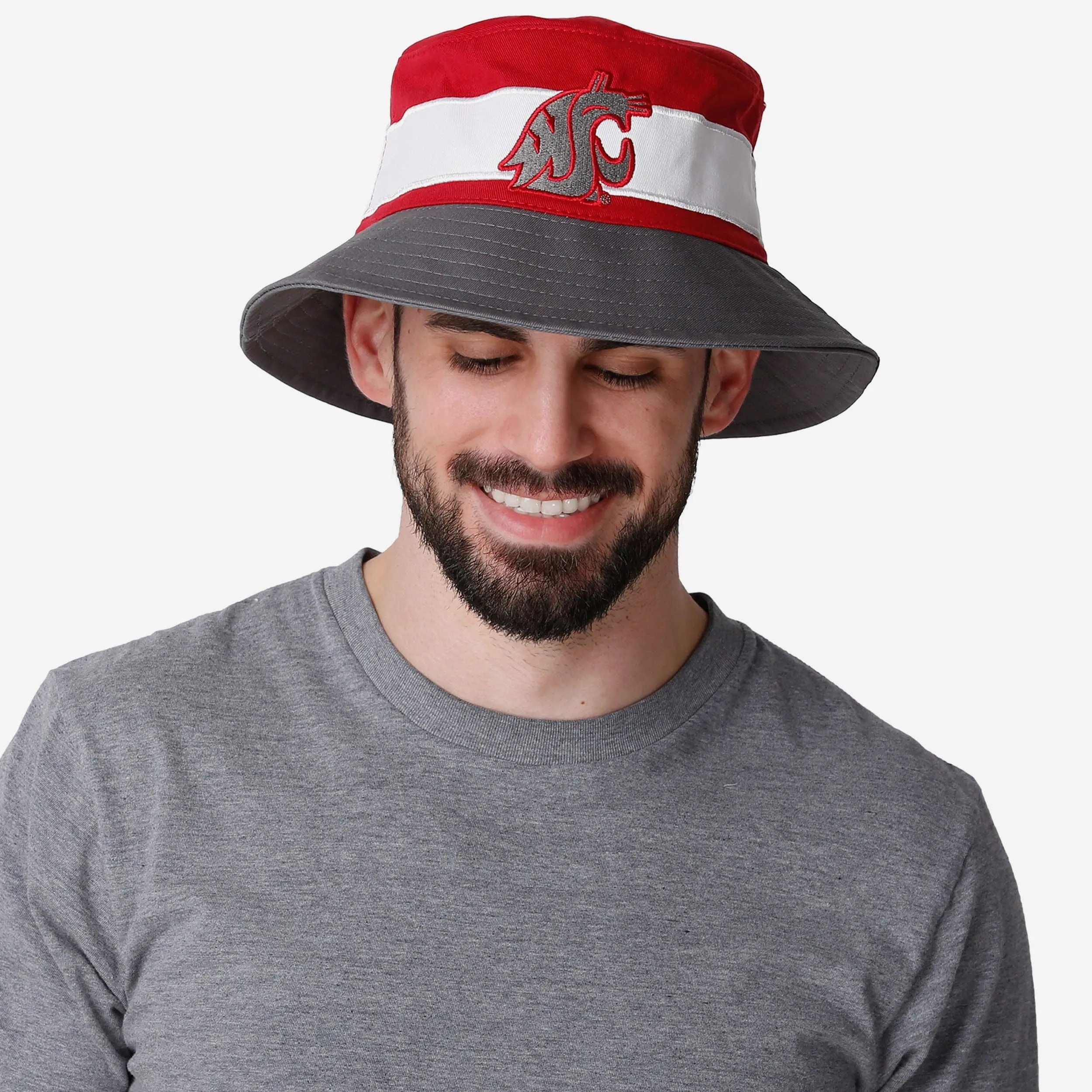 Washington State Cougars Team Stripe Bucket Hat