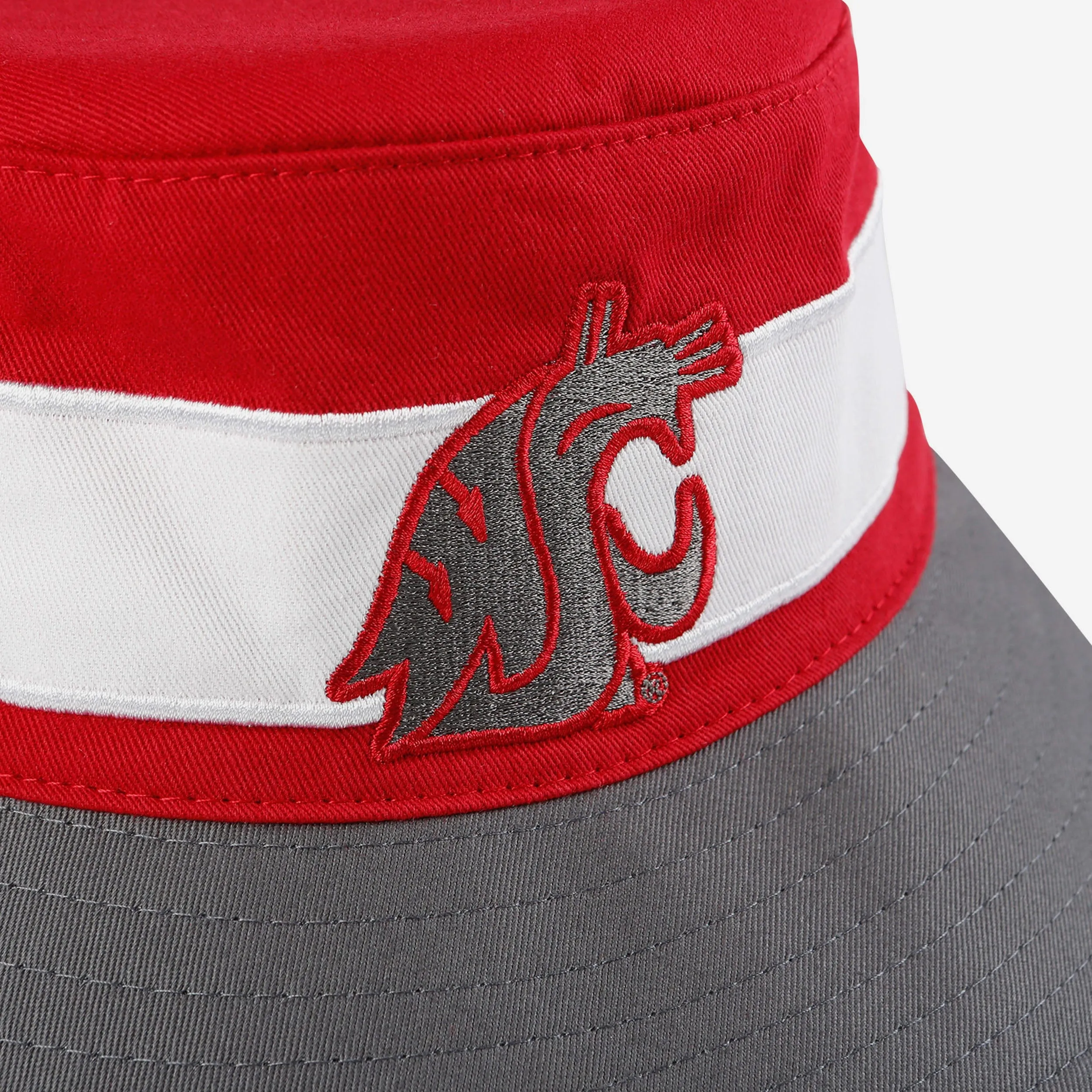Washington State Cougars Team Stripe Bucket Hat