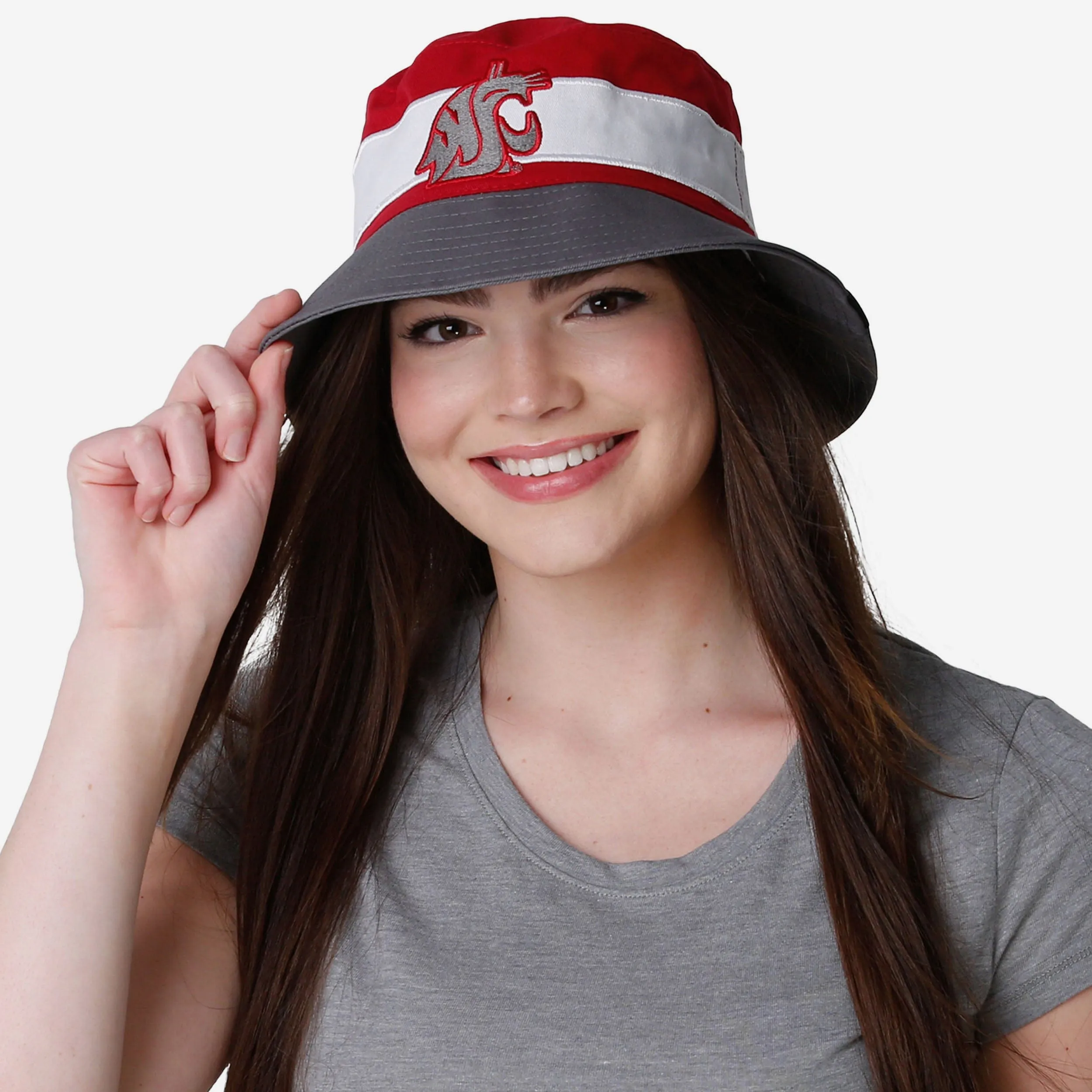 Washington State Cougars Team Stripe Bucket Hat