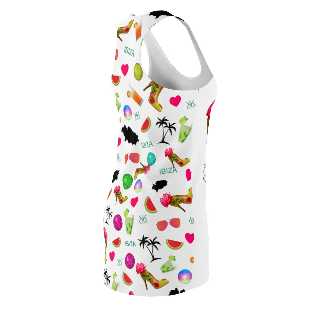 Women's Cut & Sew Racerback Dress 'Toda la vida Ibiza'