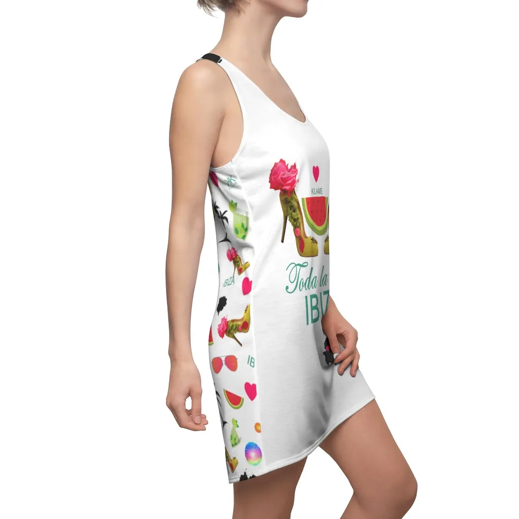 Women's Cut & Sew Racerback Dress 'Toda la vida Ibiza'