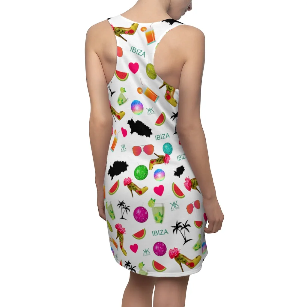 Women's Cut & Sew Racerback Dress 'Toda la vida Ibiza'