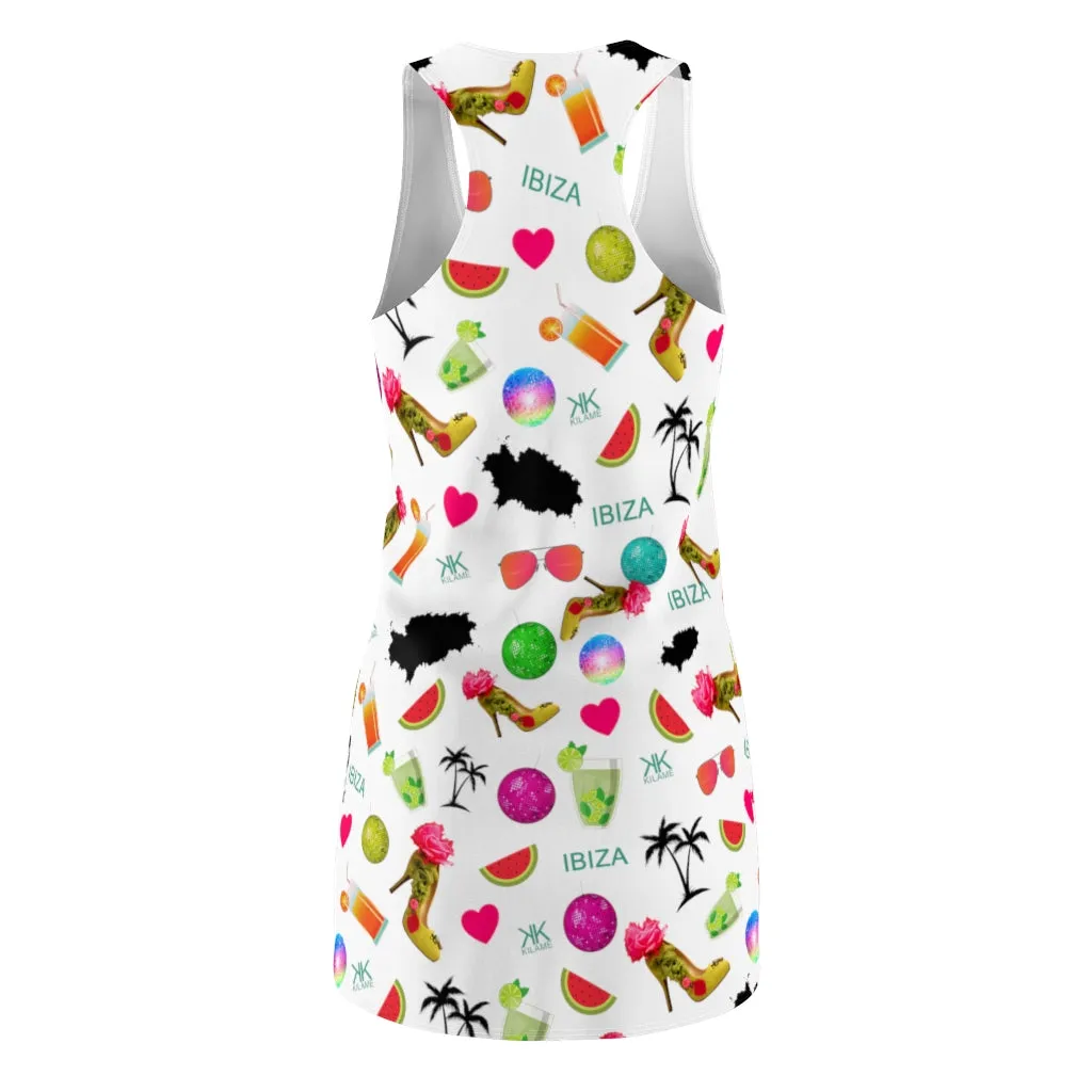 Women's Cut & Sew Racerback Dress 'Toda la vida Ibiza'